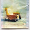 day 293 (Armchair), acrylic & watercolor on paper, 17x21 cm