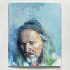 Självporträtt,  21x27 cm, akvarell, akryl och penna på papper